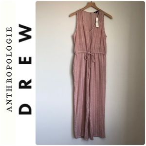 NWT Anthropologie Drew Striped Pink Jumpsuit